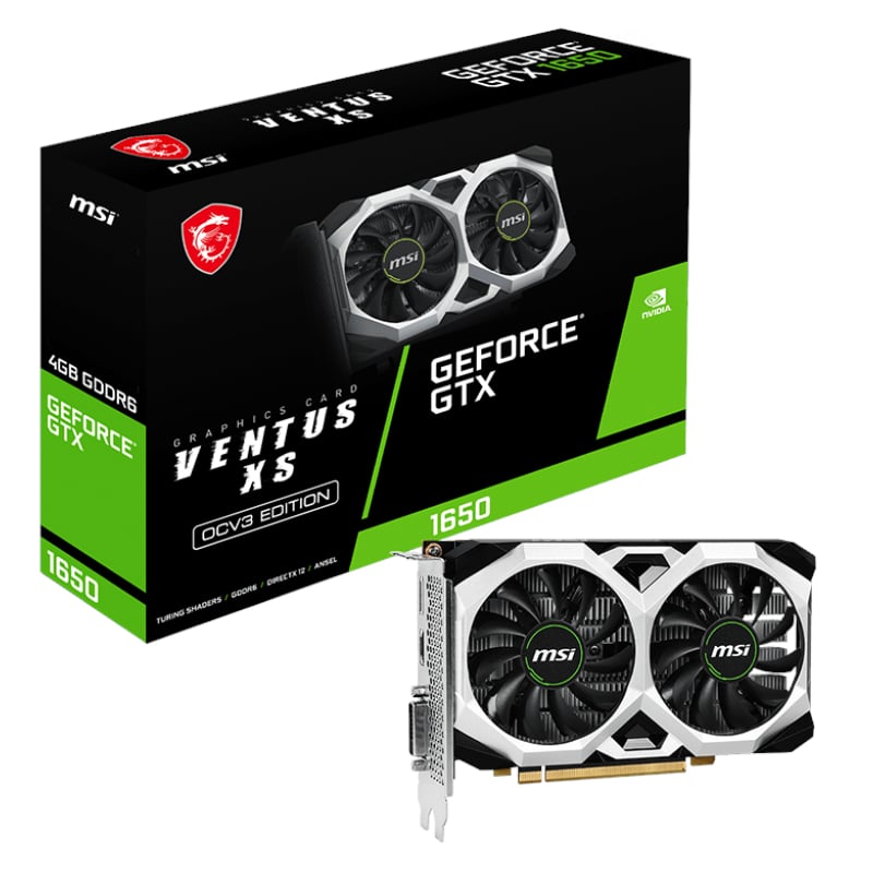 MSI Nvidia GeForce GTX 1650 D6 VENTUS XS OCV3 4GB GDDR6 128-BIT - Tech Sphere