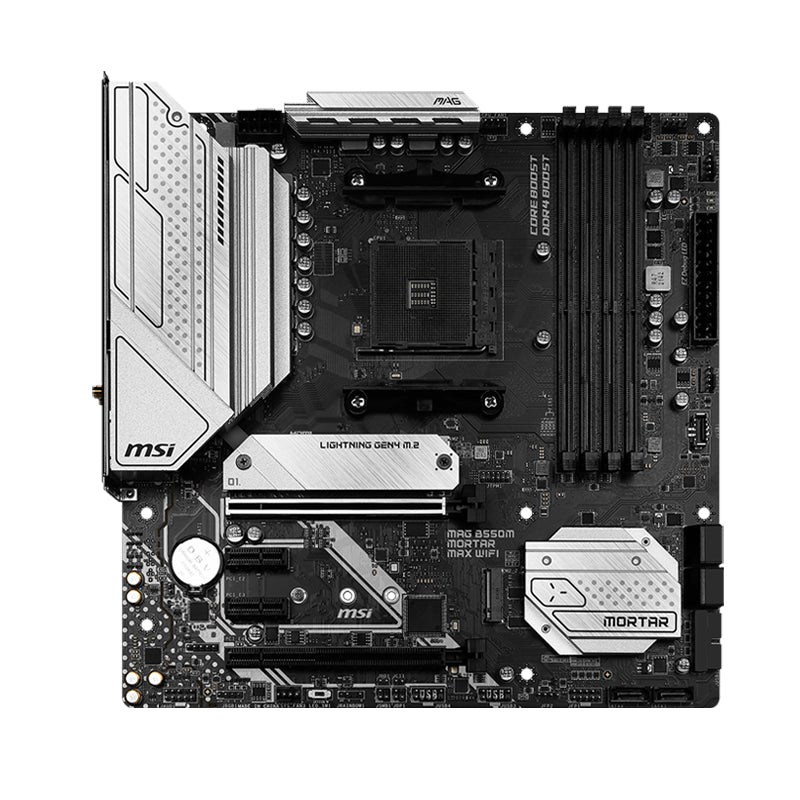 MSI B550M MORTAR MAX WIFI AMD AM4 M-ATX Gaming Motherboard - Tech Sphere